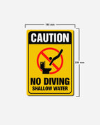 No Diving – Shallow Water Bathroom Sign