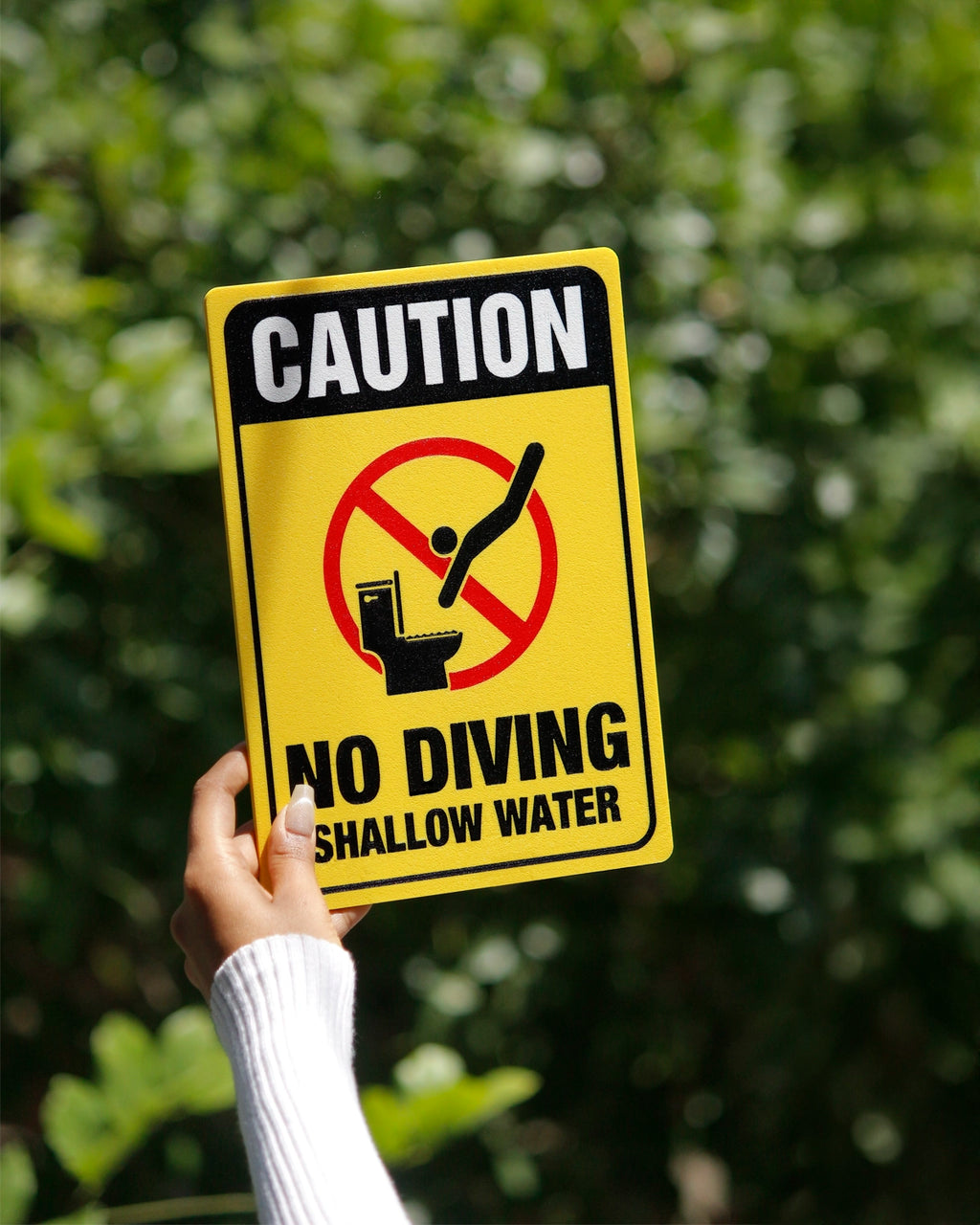 No Diving – Shallow Water Bathroom Sign