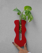Wavy Test Tube Planter - Red