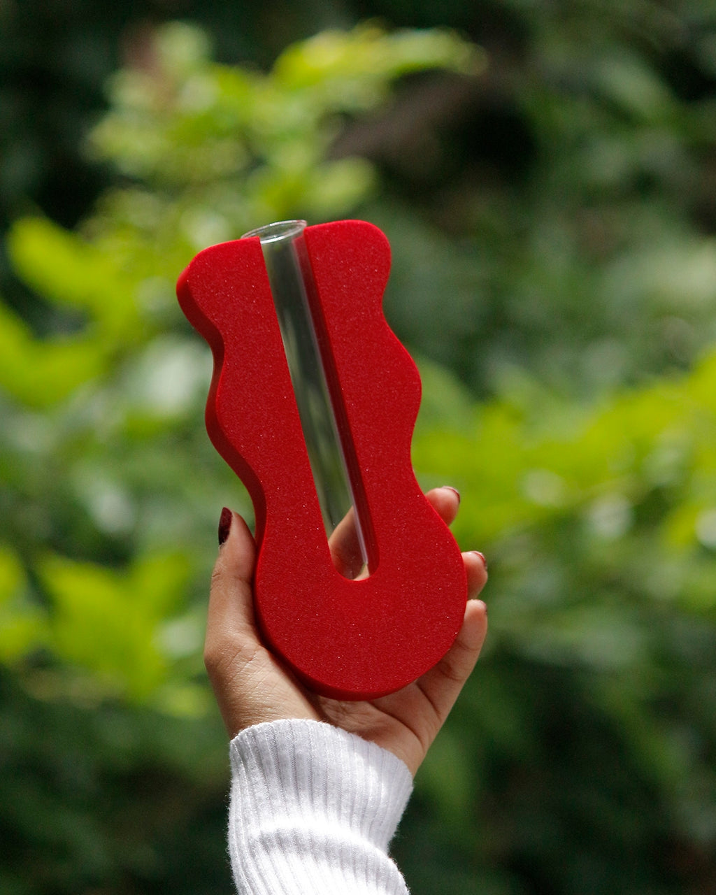 Wavy Test Tube Planter - Red
