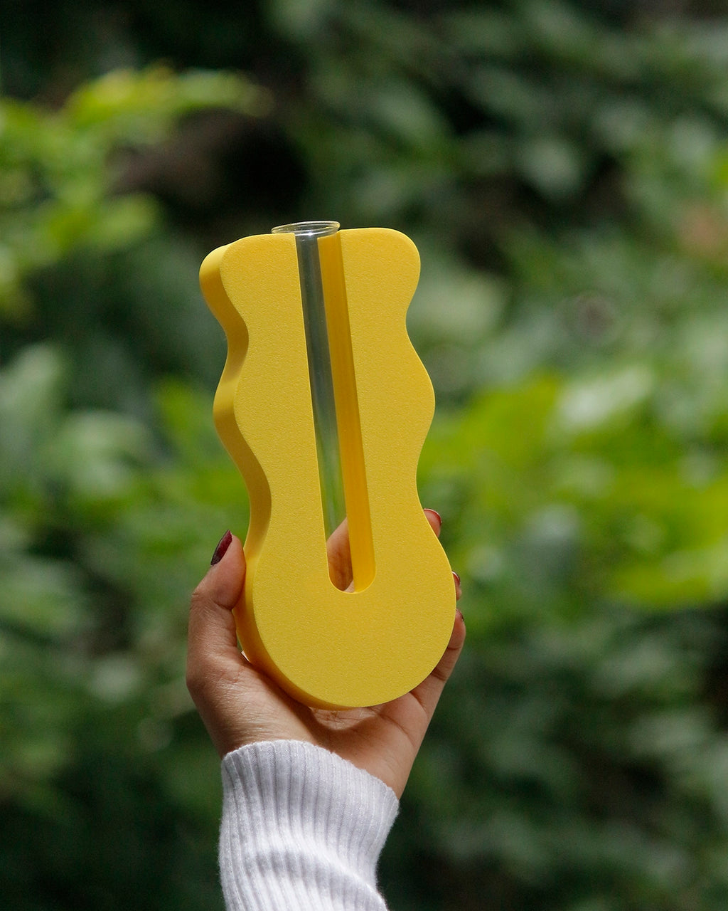 Wavy Test Tube Planter - Yellow