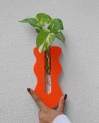 Wavy Test Tube Planter - Orange