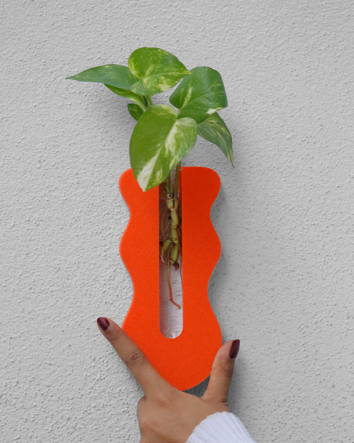 Wavy Test Tube Planter - Orange