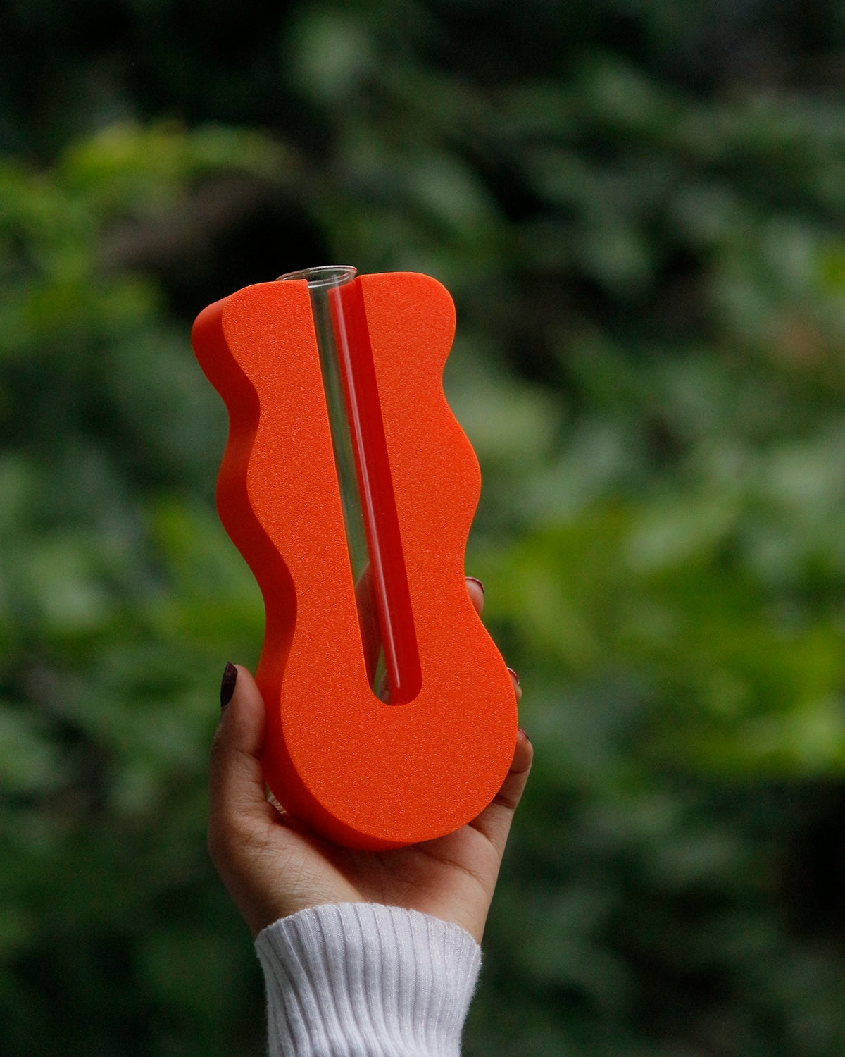 Wavy Test Tube Planter - Orange